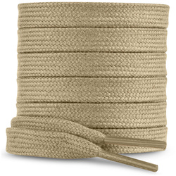 SULPO Sznurówki bawełniane, płaskie, do obuwia sportowego, kolor piaskowy