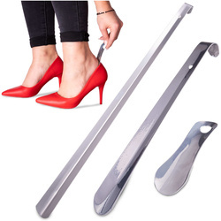 Elegancki zestaw 3 metalowych łyżek do butów - srebrny W_ZH01