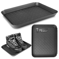 SULPO Tacka ociekowa na buty 3 szt. – wodoodporna, antypoślizgowa, 37×27×2,5 cm