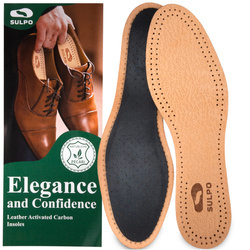 Przeciwpotne wkładki do butów ze skóry naturalnej  PECARI pianki lateksowej z węglem aktywnym