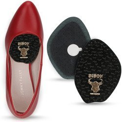 Skórzane pół wkładki do butów ze skóry naturalnej - wklejane -  czarne