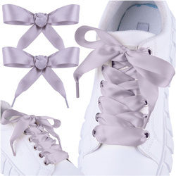 Sznurówki do butów szare wstążki SULPO