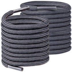 Sznurówki sznurowadła TREKKINGOWE okrągłe MOCNE grube kolor ciemny szary