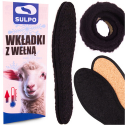 Obszywane wkładki do butów wełna puszek korek - R052_C