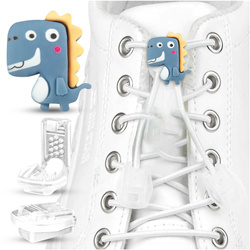 Ozdoba zapinka klamra do Sznurówek butów dla Dzieci – Końcówki PARA Niebieski Dinozaur