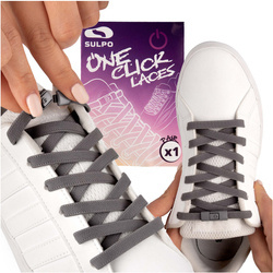 Elastyczne sznurówki do butów bez wiązania ciemnoszare SN_1001