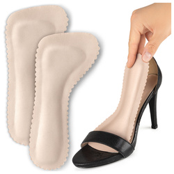 Wkładki do butów na obcasie – samoprzylepne, miękkie, do szpilek i sandałów, amortyzujące, beżowe