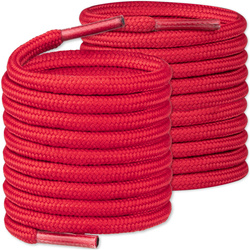 Sznurówki sznurowadła TREKKINGOWE okrągłe MOCNE grube kolor czerwony