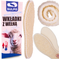 Obszywane filcowe wkładki do butów z wełną puszek - R142
