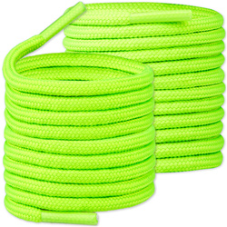 Sznurówki sznurowadła TREKKINGOWE okrągłe MOCNE grube kolor neonowy zielony