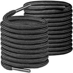 Sznurówki sznurowadła TREKKINGOWE okrągłe MOCNE grube kolor czarny