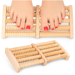 Podwójny drewniany masażer do stóp roller do masażu