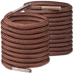 Sznurówki sznurowadła TREKKINGOWE okrągłe MOCNE grube kolor brązowy