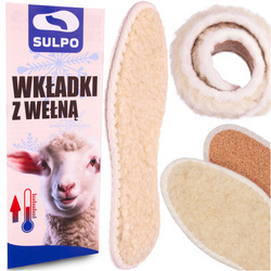 Obszywane wkładki do butów wełna puszek korek - R052