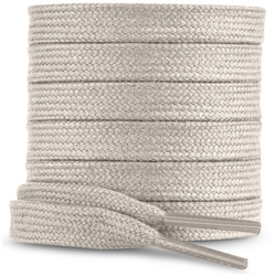 SULPO Sznurówki bawełniane, płaskie, do obuwia sportowego, kolor jasnobeżowy