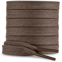 SULPO Sznurówki bawełniane, płaskie, do obuwia sportowego, kolor brązowy