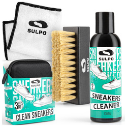 Zestaw do czyszczenia sneakersów SULPO – płyn, szczotka, mikrofibra, etui