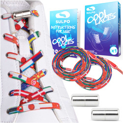 Sznurówki do butów bez wiązania zakręcane metalowe zapięcie - S017_K_19