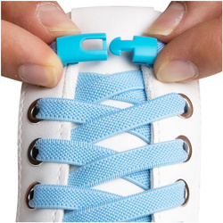 Niebieskie sznurówki do butów bez wiązania zapinane - S014_K_09