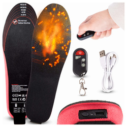 Elektryczne podgrzewane wkładki do butów z pilotem do zdalnego sterowania docinane