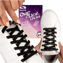 Elastyczne sznurówki do butów bez wiązania  czarne SN_1001