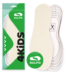 Ciepłe wkładki butów wełna owcza dziecięce do docięcia rozmiar 22-36