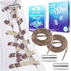 Sznurówki do butów bez wiązania z zapięciem w cętki - S017_K_31