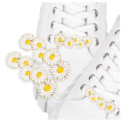 Modna ozdoba na sznurówki do butów – Złote PARA Stokrotki