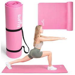 Mata do ćwiczeń SUFITE, gruba NBR 1,5 cm, jogi i fitness z uchwytem