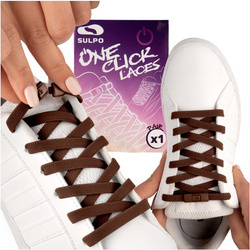 Elastyczne sznurówki do butów bez wiązania brązowe SN_1001