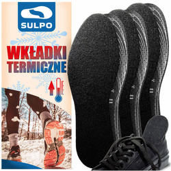 Zestaw 3 par przeciwpotnych zimowych wkładek do butów z polarem ocieplane - R027_32-46