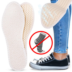 Przewiewne wkładki do butów przeciwpotne obszywane bez skarpet bose stopy - R087