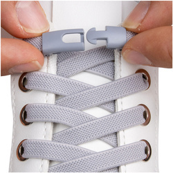 Sznurówki Bez Wiązania z Zapięciem Szare - Idealne do Każdych Butów S014_K_04