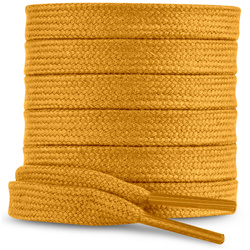 SULPO Sznurówki bawełniane, płaskie, do obuwia sportowego, kolor żółty