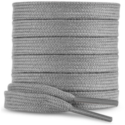 SULPO Sznurówki bawełniane, płaskie, do obuwia sportowego, kolor szary