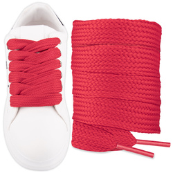 Szerokie grube sznurówki CZERWONE do butów Campus 15mm płaskie bardzo szerokie Sulpo