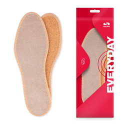 Przeciwpotne wkładki do butów frotte obszywane z korkiem naturalnym - R136