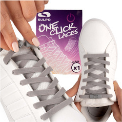 Elastyczne sznurówki do butów bez wiązania szare SN_1001