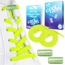 Sznurówki bez wiązania do butów elastyczne 100 cm neonowe - S017_K_13