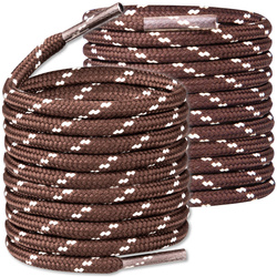 Sznurówki sznurowadła TREKKINGOWE okrągłe MOCNE grube kolor brązowo-beżowy