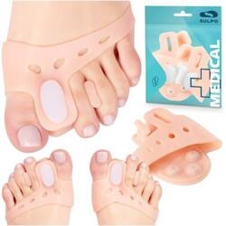 Silikonowe opaski z separatorem palców na haluksy + klin SULPO