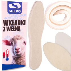 Ciepłe filcowe wkładki do butów z wełny na zime  - R098