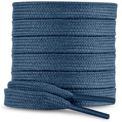 SULPO Sznurówki bawełniane, płaskie, do obuwia sportowego, kolor niebieski