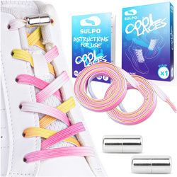 Gumowe sznurówki bez wiązania do butów wytrzymałe do biegania pastelowe - S017_K_17