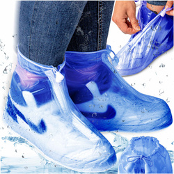 Wodoodporne nakładki na buty ochronne na deszcz niebieskie - A069_01