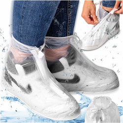 Wodoodporne ochraniacze na buty z suwakiem białe - A069_03